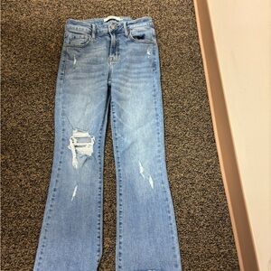 Stylish Light Blue Distressed Jeans